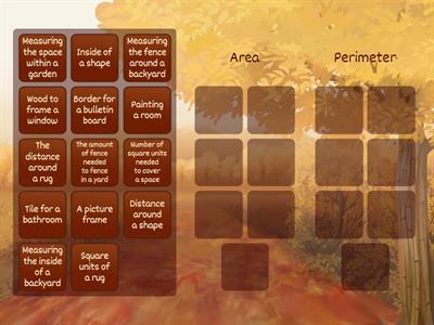 Area and Perimeter Sort