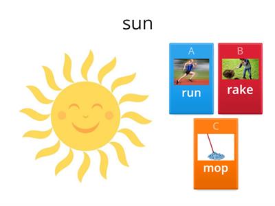 Rhyming Practice with Picture Cues