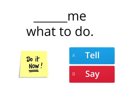 Tell vs Say 