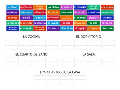 Vocabulario de la casa