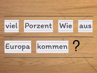 DaF im Unternehmen A1 - Lektion 2 - Wortstellung