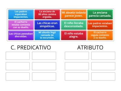 Localiza el sintagma adjetival y clasifícalo según sea Atributo o C. predicativo