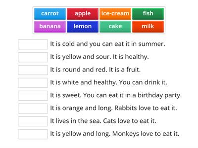 food riddles-match up