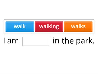 Present continuous (progressive) tense