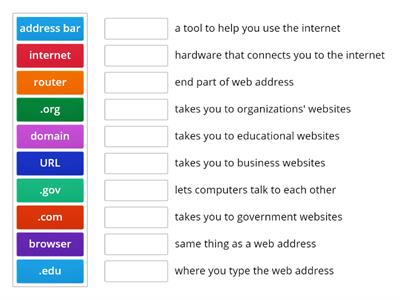 Connecting to the Internet Match Up