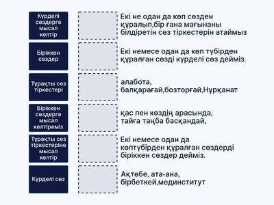 Қос сөздер  4 -сынып