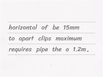 72020 Unit 109 - Copper Pipe Clipping Distances