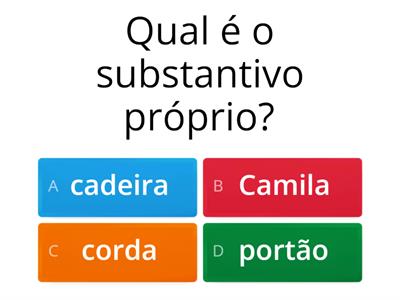 Substantivos próprio e comum