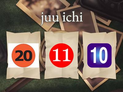 Numbers in Japanese (1-20)