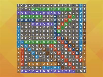 Haus und Wohnung (ä=ae, ö= oe, ü=ue)