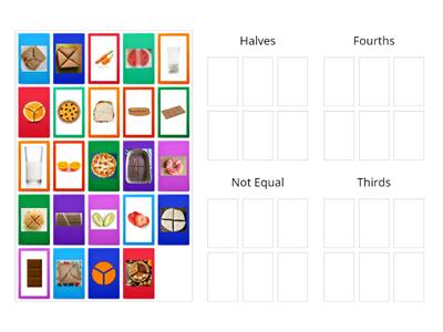 Halves, Thirds, Fourths Equal Parts