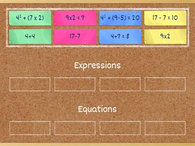 Expressions vs Equations