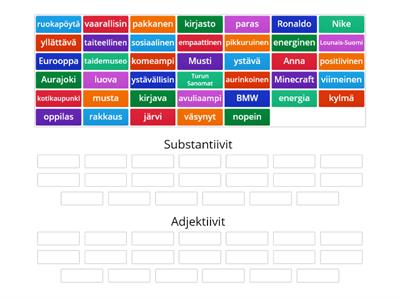 Substantiivit ja adjektiivit