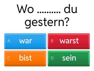 Präteritum hatte/ war 