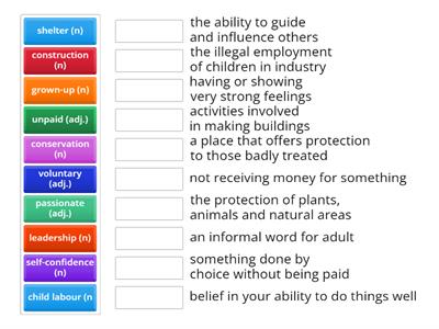 Vocabulary for Volunteering ESOL L1