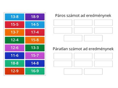 Páros-Páratlan(kivonás)