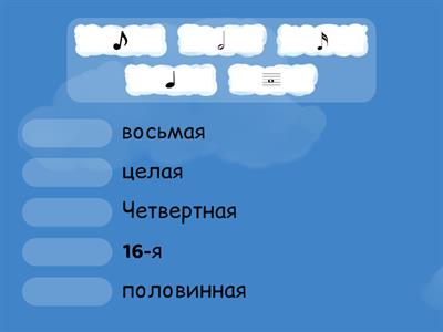 Ноты делятся по длительности