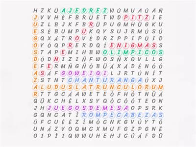 SOPA DE LETRAS -  JUEGOS 