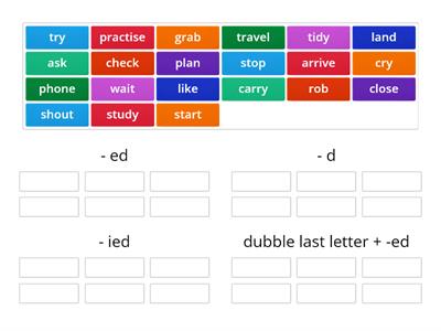 Past simple - regular verbs