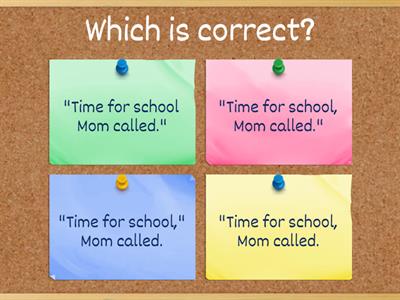 Quotation Marks and Commas