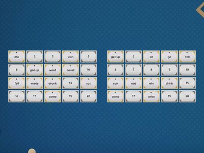 Irregular verbs Fairyland 4 Matching pairs