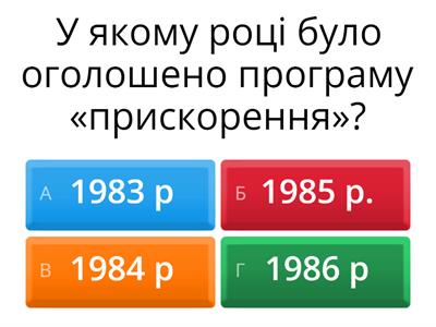 Соціально-економічне становище 1985-1991