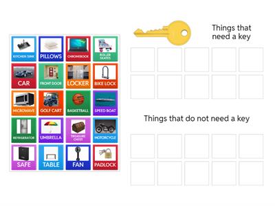 SORTING = KEY OR NO KEY