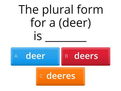 (2) Singular and Plural Nouns