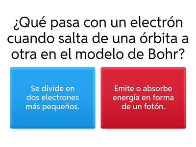 preguntas sobre el modelo de bohr
