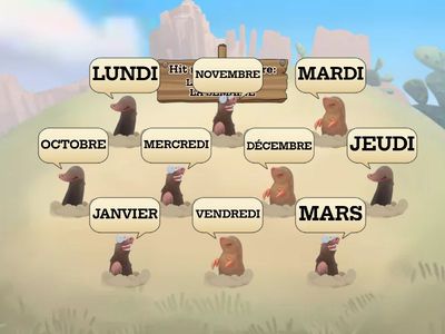  LES JOURS DE LA SEMAINE jeux 2