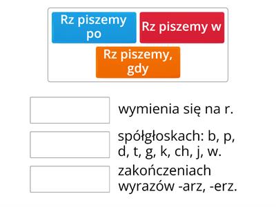 Rz piszemy ...