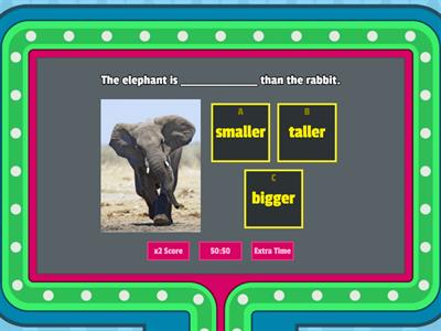  Animals Comparatives