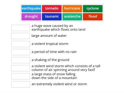 8 класс disasters