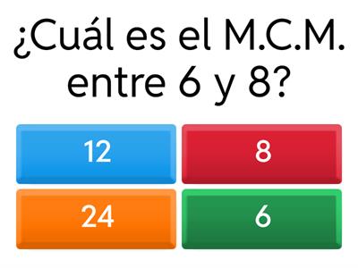  Minimo Común Multiplo (M.C.M.)
