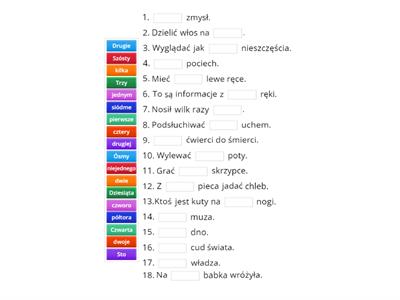 Frazeologizmy z liczebnikami