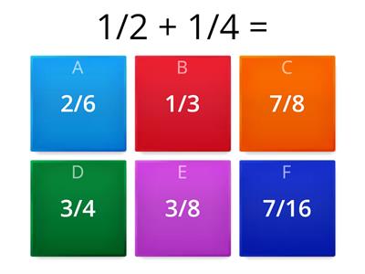 ADDING & SUBTRACTING FRACTIONS