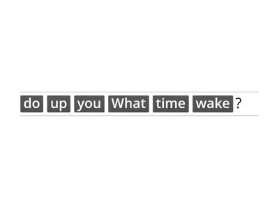 WORD ORDER- Questions in the Simple Present