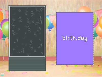 Syllable Division: Birthday Fun