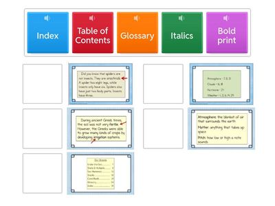 text feature Match up - name only (5 words)