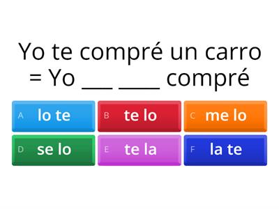 Double Object Pronouns