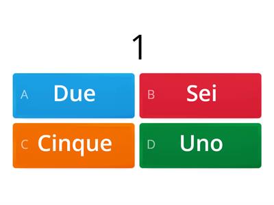 Italian Numbers 1-10