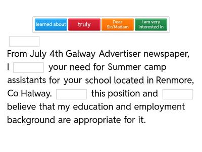 Writing formal letter