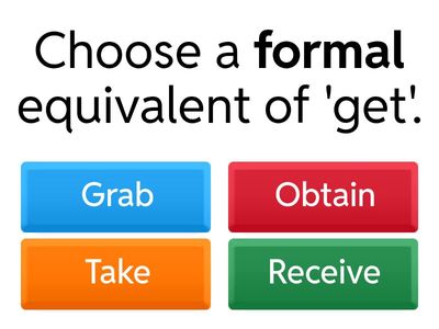 Formal and Informal Language Quiz