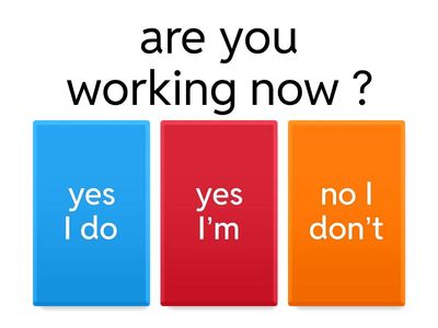 present simple present continious 