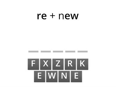 Year 3.11: Change the word - add the prefix 're-'