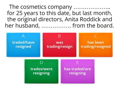 12/O English Test Race