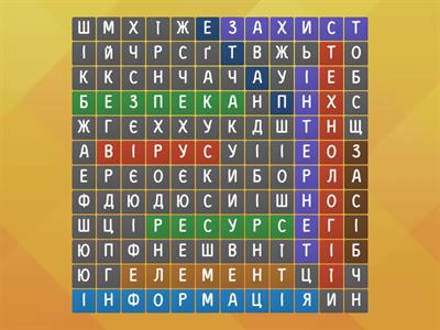 Пошук слів інформаційна безпека