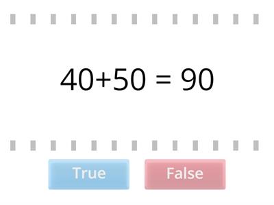 Adding With 10s T or F