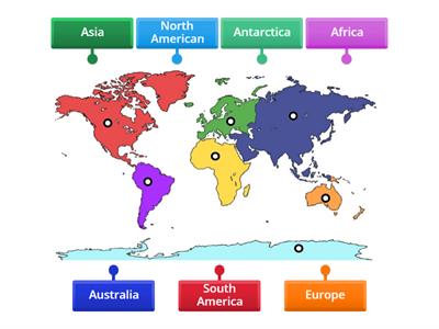 Continents Labelling KS1