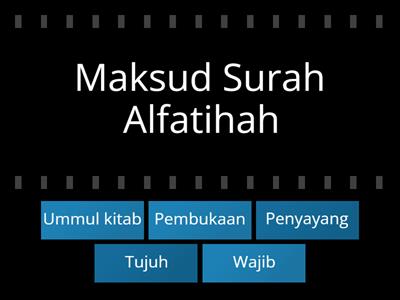 KEFAHAMAN SURAH AL FATIHAH 